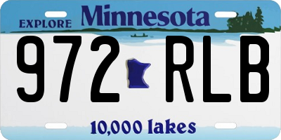 MN license plate 972RLB