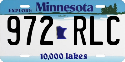 MN license plate 972RLC