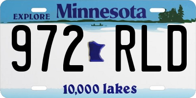 MN license plate 972RLD