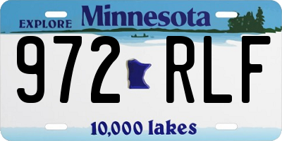 MN license plate 972RLF