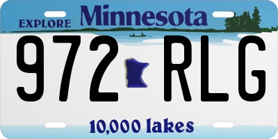 MN license plate 972RLG