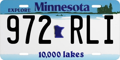 MN license plate 972RLI