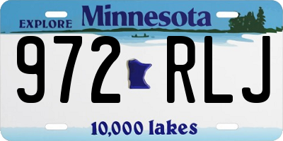 MN license plate 972RLJ