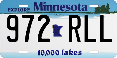 MN license plate 972RLL
