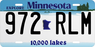 MN license plate 972RLM