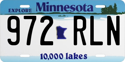 MN license plate 972RLN