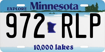 MN license plate 972RLP