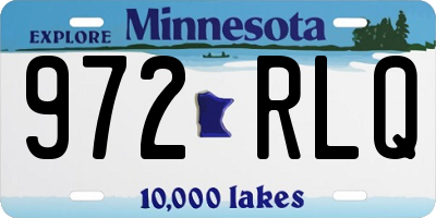 MN license plate 972RLQ