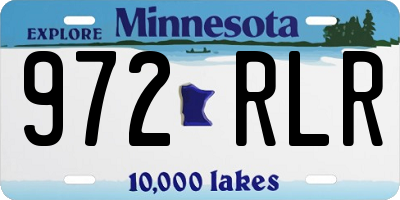 MN license plate 972RLR