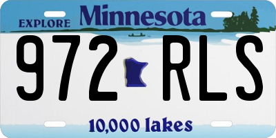 MN license plate 972RLS