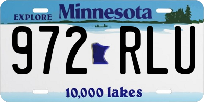 MN license plate 972RLU