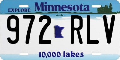 MN license plate 972RLV