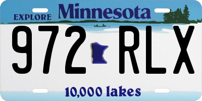 MN license plate 972RLX