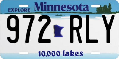 MN license plate 972RLY