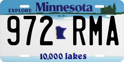 MN license plate 972RMA