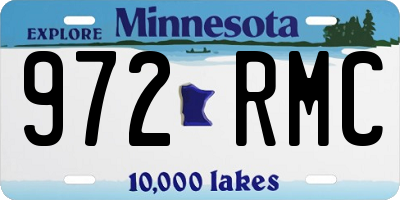MN license plate 972RMC