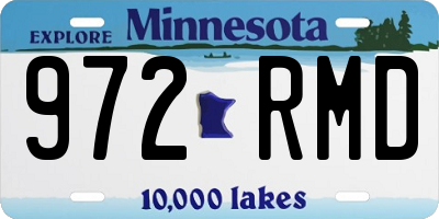 MN license plate 972RMD