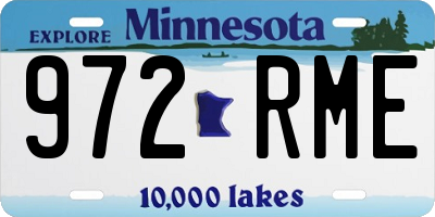 MN license plate 972RME