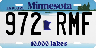 MN license plate 972RMF