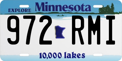 MN license plate 972RMI