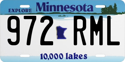 MN license plate 972RML