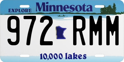 MN license plate 972RMM