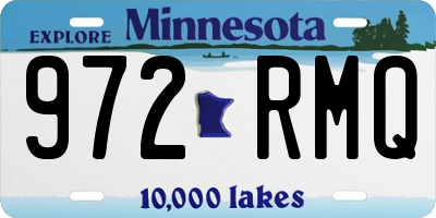 MN license plate 972RMQ