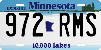 MN license plate 972RMS