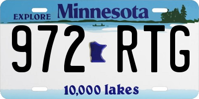 MN license plate 972RTG