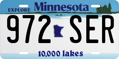 MN license plate 972SER
