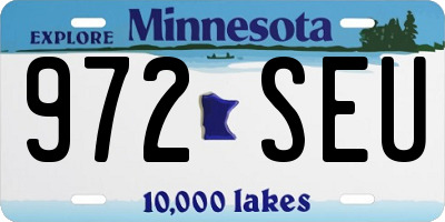 MN license plate 972SEU
