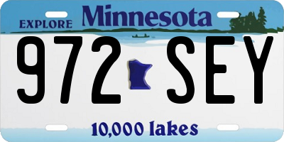 MN license plate 972SEY