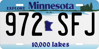 MN license plate 972SFJ