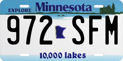 MN license plate 972SFM