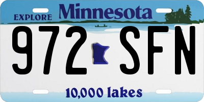 MN license plate 972SFN