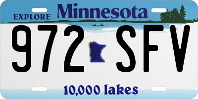 MN license plate 972SFV