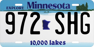 MN license plate 972SHG