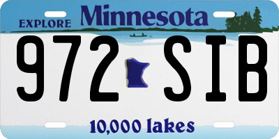 MN license plate 972SIB