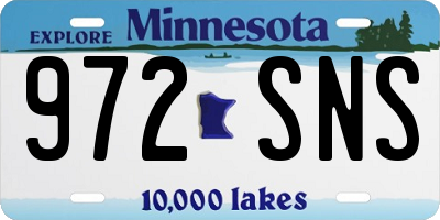 MN license plate 972SNS