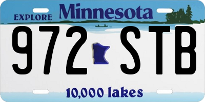 MN license plate 972STB
