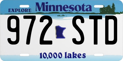 MN license plate 972STD
