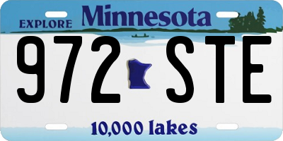 MN license plate 972STE
