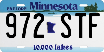 MN license plate 972STF