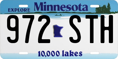 MN license plate 972STH