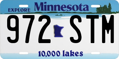 MN license plate 972STM