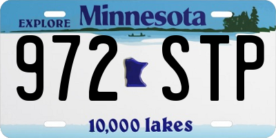MN license plate 972STP