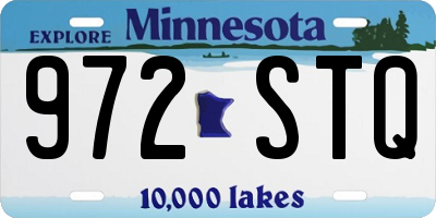MN license plate 972STQ