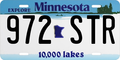 MN license plate 972STR