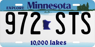 MN license plate 972STS
