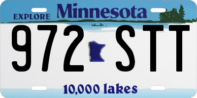MN license plate 972STT